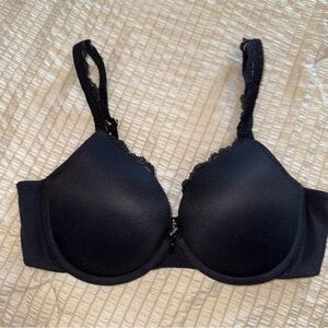 Soma Black Embraceable Push Up Bra Lace Trim 36b